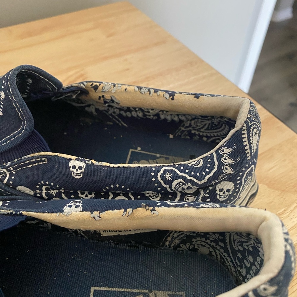 Vans Navy Skull Bandana Slip-On Shoes - Picture 5 of 5